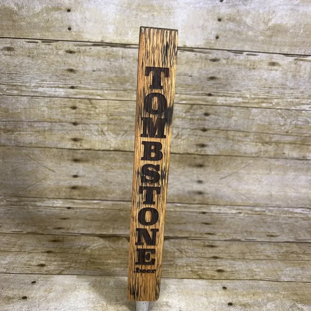 Tombstone Beer Tap Handle • Threaded Wood • 12.5